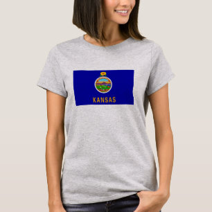 Vlaggenontwerp van de staat Kansas T-shirt