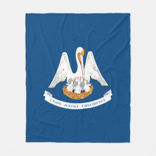 Vlaggenontwerp van de staat Louisiana Fleece Deken