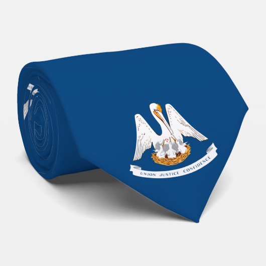 Vlaggenontwerp van de staat Louisiana Stropdas (Opgerold)