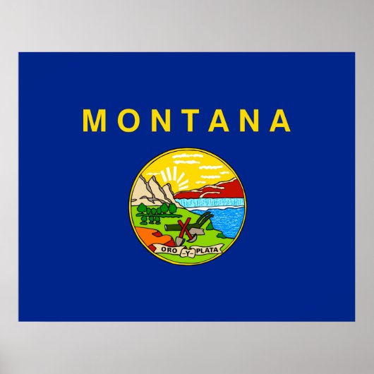 Vlaggenontwerp van de staat Montana Poster (Voorkant)