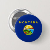 Vlaggenontwerp van de staat Montana Ronde Button 5,7 Cm (Voorkant /achterkant)