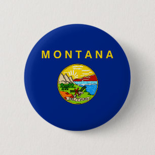 Vlaggenontwerp van de staat Montana Ronde Button 5,7 Cm