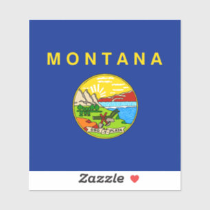 Vlaggenontwerp van de staat Montana Sticker