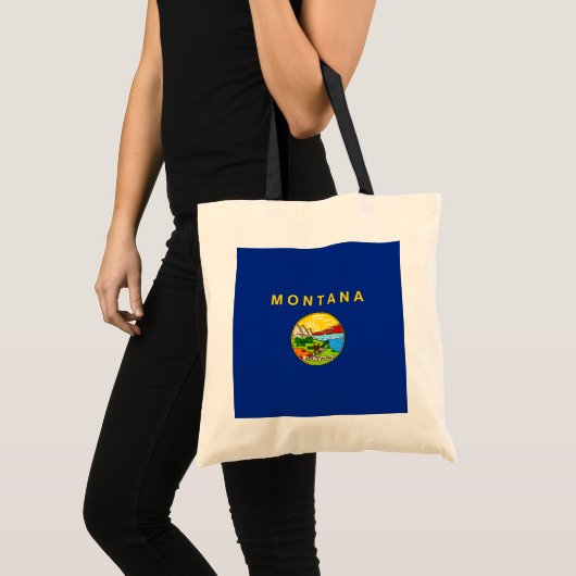 Vlaggenontwerp van de staat Montana Tote Bag (Voorkant (product))
