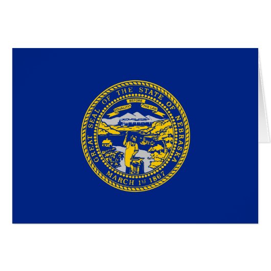 Vlaggenontwerp van de staat Nebraska (Voorkant Horizontaal)