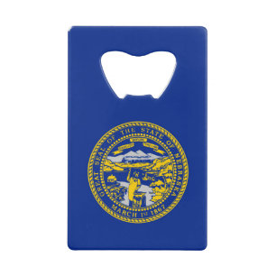 Vlaggenontwerp van de staat Nebraska Kredietkaart Flessenopener