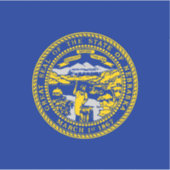 Vlaggenontwerp van de staat Nebraska Sticker (Voorkant)