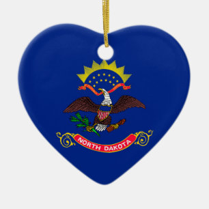 Vlaggenontwerp van de staat North Dakota Keramisch Ornament