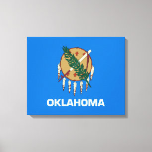 Vlaggenontwerp van de staat Oklahoma Canvas Afdruk