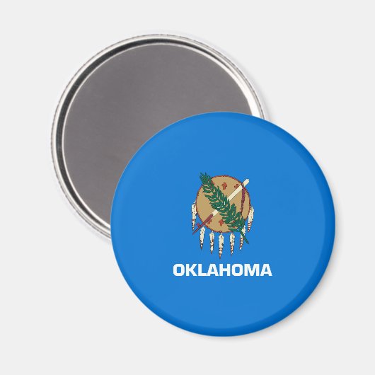 Vlaggenontwerp van de staat Oklahoma Magneet (Voorkant / Achterkant)
