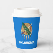 Vlaggenontwerp van de staat Oklahoma Papieren Bekers (Achterkant)