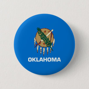 Vlaggenontwerp van de staat Oklahoma Ronde Button 5,7 Cm