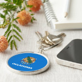 Vlaggenontwerp van de staat Oklahoma Sleutelhanger (Zijkant)