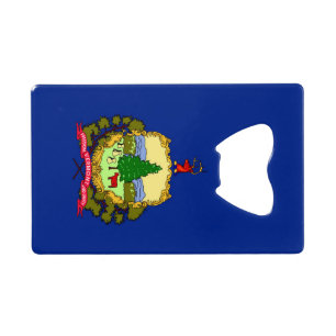 Vlaggenontwerp van de staat Vermont Kredietkaart Flessenopener