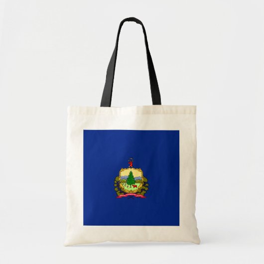 Vlaggenontwerp van de staat Vermont Tote Bag (Voorkant)
