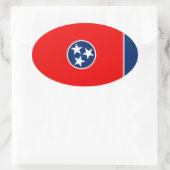 Vlaggenontwerp van de Tennessee Ovale Sticker (Tas)