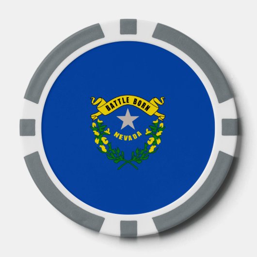 Vlaggenontwerp van Nevada-staat Pokerchips (Voorkant)