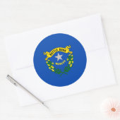 Vlaggenontwerp van Nevada-staat Ronde Sticker (Envelop)
