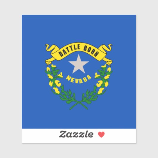 Vlaggenontwerp van Nevada-staat Sticker (Vel)