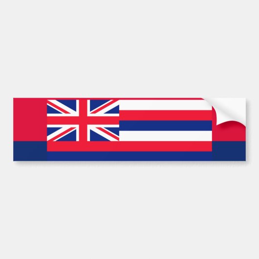 Vlaggenontwerpdecor Hawaii-staat Bumpersticker (Voorkant)