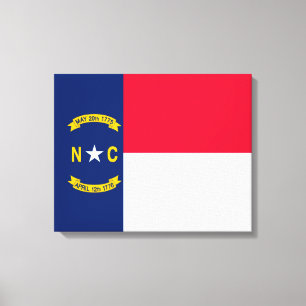 Vlaggenontwerpdecor North Carolina Canvas Afdruk