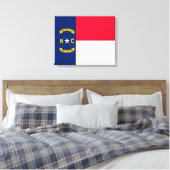 Vlaggenontwerpdecor North Carolina Canvas Afdruk (Insitu (Slaapkamer))