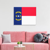 Vlaggenontwerpdecor North Carolina Canvas Afdruk (Insitu (Woonkamer))