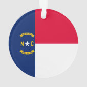 Vlaggenontwerpdecor North Carolina Ornament (achterkant)