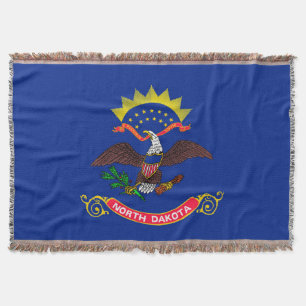 Vlaggenontwerpdecor van de staat North Dakota Deken