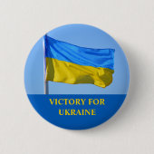 Vlaggenoverwinning voor Oekraïne Ronde Button 5,7 Cm (Voorkant)