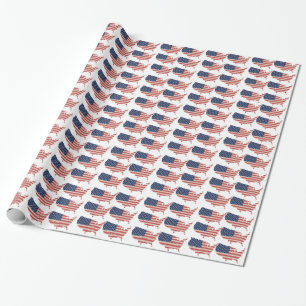 Vlaggenpakpapier van de Verenigde Staten Cadeaupapier