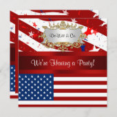 Vlaggenpartij van de Verenigde Staten Kaart (Voorkant / Achterkant)