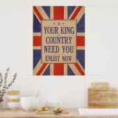  VlaggenPoster Groot-Brittannië Poster (Keuken)