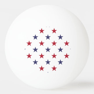 Vlaggenrood en vlag Blauwe sterren van de Verenigd Pingpongballen