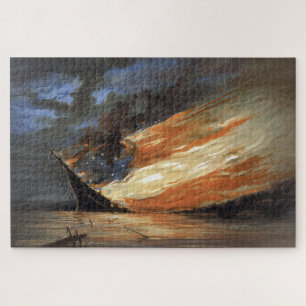 Vlaggenschip van de opstandige burgeroorlog in bra legpuzzel