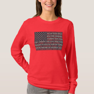 Vlaggenstaat noemt woorden kunst T-shirt