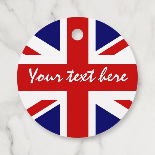 Vlaggenstaatvlag van de Britse Unie Bedankjes Labels (Achterkant)