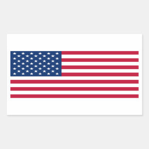 Vlaggensticker van de Verenigde Staten van Amerika Rechthoekige Sticker