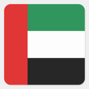 Vlaggensticker van UAE Vierkante Sticker