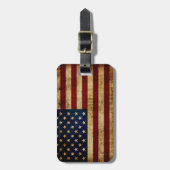 Vlaggenvlag (VS/Grunged) Bagagelabel (Voorkant verticaal)