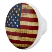 Vlaggenvlag (VS/Grunged) Keramische Knop (Rechts)