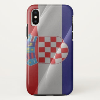 Vlaggolven van Kroatië - iPhone X Hoesje