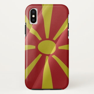 Vlaggolven van Noord-Macedonië - iPhone X Hoesje