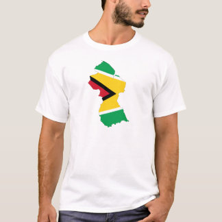Vlagkaart van Guyana T-shirt