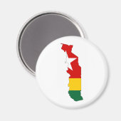 vlagkaart van het togo - land magneet (Voorkant / Achterkant)