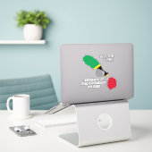 Vlagkaart van Saint Kitts en Nevis Sticker (Laptop op bureau)