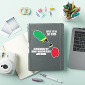 Vlagkaart van Saint Kitts en Nevis Sticker (iPad Cover)