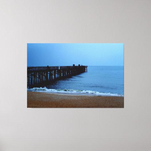 Vlagler Beach Pier Canvas Afdruk (Voorkant)