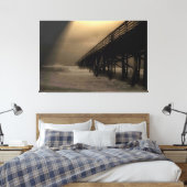 Vlagler Beach Vist Pier Canvas Afdruk (Insitu (Slaapkamer))