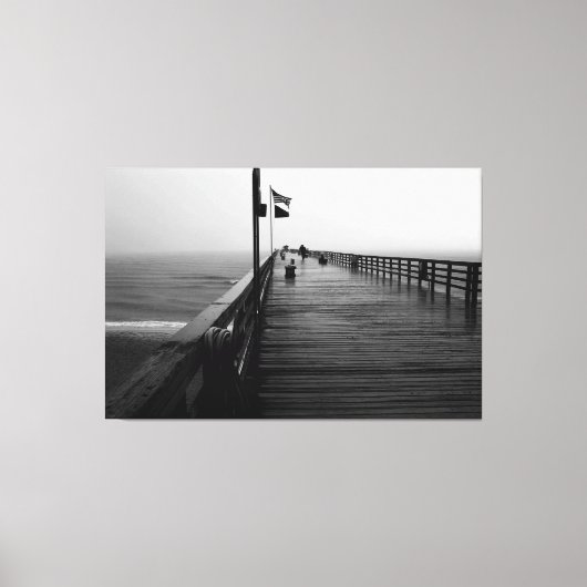 Vlagler Beach Vist Pier Canvas Afdruk (Voorkant)